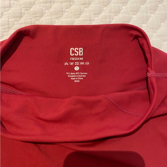 CSB sold out Deep V Burgundy Freedom set-  Performance Sports Bra and 5” shorts - Picture 6 of 6